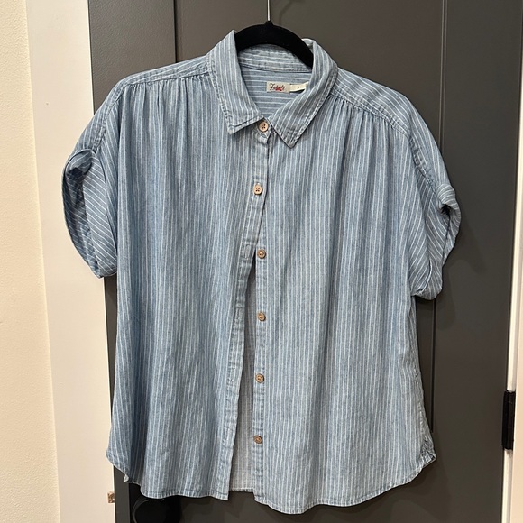 Faherty Tops - Faherty Blue Striped Blouse